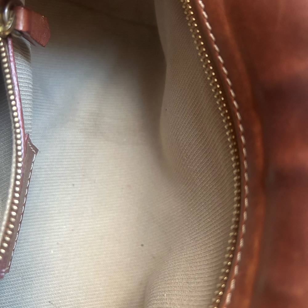 Rare Loro Piana Brown & Plaid Blue Leather Handbag- PRICE IS FIRM - Picture 8 of 15